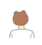 くまの顔の人（個別スタンプ：5）