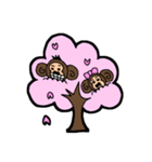 春、お猿（個別スタンプ：37）