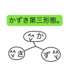 前衛的な「かずき」のスタンプ（個別スタンプ：21）