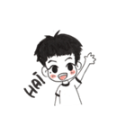 cute boy with tear mole（個別スタンプ：1）