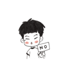cute boy with tear mole（個別スタンプ：4）