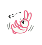 ピンクなウサギさん（個別スタンプ：3）