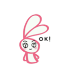 ピンクなウサギさん（個別スタンプ：21）