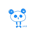 青っぽいパンダ(3)（個別スタンプ：4）