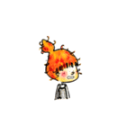 Orange Puffy Hair（個別スタンプ：13）