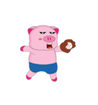A Plump Pink Loves Sport Animated（個別スタンプ：15）