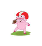 A Plump Pink Loves Sport Animated（個別スタンプ：23）