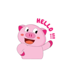 Greetings of The Plump Pink Animated（個別スタンプ：3）