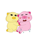 Plump Pink Couple In Love Animated（個別スタンプ：24）