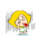 Mischievous Emotions of School Age Girl（個別スタンプ：5）