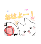 文鳥と猫スタンプ（個別スタンプ：1）