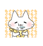 文鳥と猫スタンプ（個別スタンプ：13）