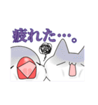 文鳥と猫スタンプ（個別スタンプ：14）
