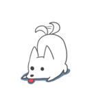 Difficult to understand the white dog（個別スタンプ：1）
