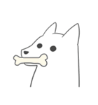 Difficult to understand the white dog（個別スタンプ：2）