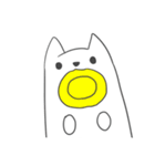 Difficult to understand the white dog（個別スタンプ：3）