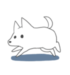 Difficult to understand the white dog（個別スタンプ：4）