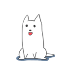 Difficult to understand the white dog（個別スタンプ：5）
