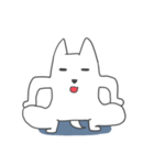 Difficult to understand the white dog（個別スタンプ：8）
