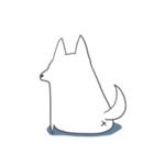 Difficult to understand the white dog（個別スタンプ：11）