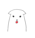 Difficult to understand the white dog（個別スタンプ：12）