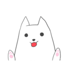 Difficult to understand the white dog（個別スタンプ：13）