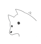 Difficult to understand the white dog（個別スタンプ：14）