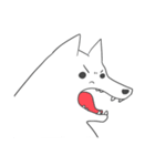 Difficult to understand the white dog（個別スタンプ：15）