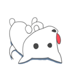 Difficult to understand the white dog（個別スタンプ：16）