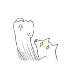 Difficult to understand the white dog（個別スタンプ：21）