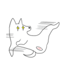 Difficult to understand the white dog（個別スタンプ：22）