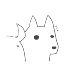 Difficult to understand the white dog（個別スタンプ：24）