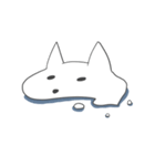 Difficult to understand the white dog（個別スタンプ：25）