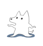 Difficult to understand the white dog（個別スタンプ：26）
