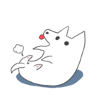 Difficult to understand the white dog（個別スタンプ：27）