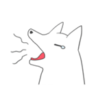 Difficult to understand the white dog（個別スタンプ：29）