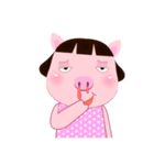 PookPik Pig Girl (english)（個別スタンプ：5）