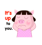 PookPik Pig Girl (english)（個別スタンプ：11）