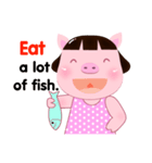 PookPik Pig Girl (english)（個別スタンプ：12）