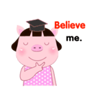PookPik Pig Girl (english)（個別スタンプ：16）