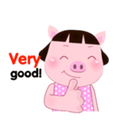 PookPik Pig Girl (english)（個別スタンプ：17）