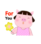 PookPik Pig Girl (english)（個別スタンプ：21）
