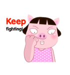 PookPik Pig Girl (english)（個別スタンプ：23）