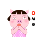 PookPik Pig Girl (english)（個別スタンプ：24）