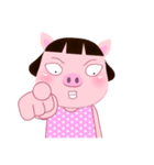 PookPik Pig Girl (english)（個別スタンプ：27）