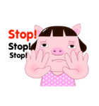 PookPik Pig Girl (english)（個別スタンプ：28）
