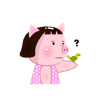 PookPik Pig Girl (english)（個別スタンプ：31）