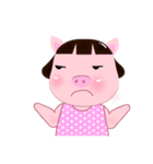 PookPik Pig Girl (english)（個別スタンプ：33）