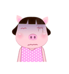 PookPik Pig Girl (english)（個別スタンプ：35）