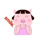 PookPik Pig Girl (english)（個別スタンプ：36）